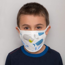 Kawaii Baby Reusable Kid's Mask, Dolphin - Pack of 2.