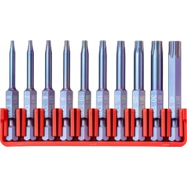 PB Swiss Tools BitBlock with 10 Durable TorxPlus Bits PB E6.716 | 100% Swiss Made | Handy Bit Set for Standard Applications in Industry and Trade