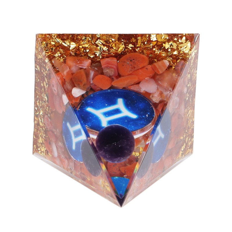Constellation Pyramid Stone for Positive Energy Reduce Stress Chakra Resin