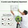 16 Lines Green Laser Level Kit -4x360° 4D Self-Leveling Cross