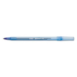 Round Stic Ballpoint Stick Pen Blue Ink, Fine, Dozen, Sold as 1 Dozen