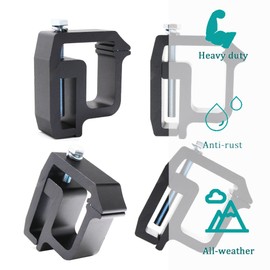 4 Pack Truck Cap Mounting Clamps, Truck Topper Camper Shell Clamps, Heavy Duty Ladder Racks Clamps for Ford F150 F250 Chevy Silverado Sierra 1500 2500 3500 Dodge Dakota Ram 1500 2500 3500