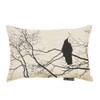 Nicokee Throw Pillow Cover Gothic Raven On A Tree Branch