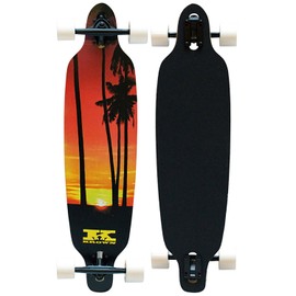 Krown Freestyle Elite Drop Through Longboard, 9.25x36-Inch