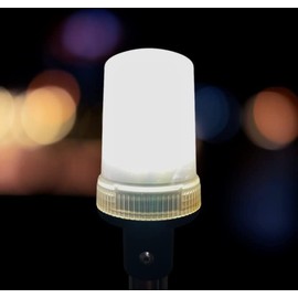 Pactrade Marine Navigation Lights for Boats LED - 24-Inch White LED Stern Light/LED Anchor Light with Removable Flat-Top Base and American Flag 12x18 Inches (250 LM, 2 NM) | Boat Navigation Lights