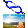 ALPLAKE ® - Pack of 4 Material Carabiners, Double Carabiner,