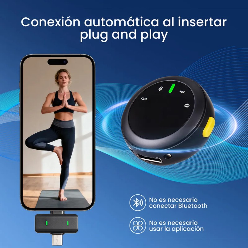Micrófono Inalámbrico Yospeed M2 2 Transmisores Cancelación Ruido 100m