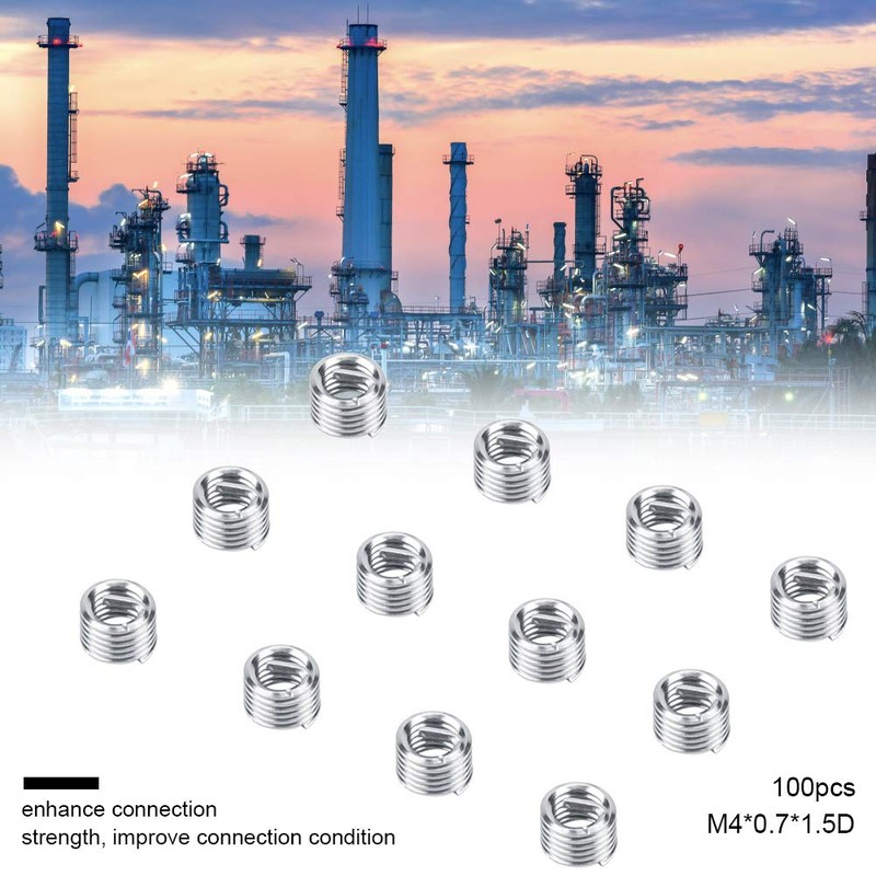 Pack of 100 Wire Insert Thread M4 Helicoil Thread Repair