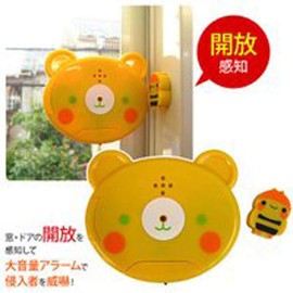 アスカ 防犯アラーム 防犯用品 開放感知 防犯ステッカー付き 窓周り 大音量 簡単設置 クマ BA30O