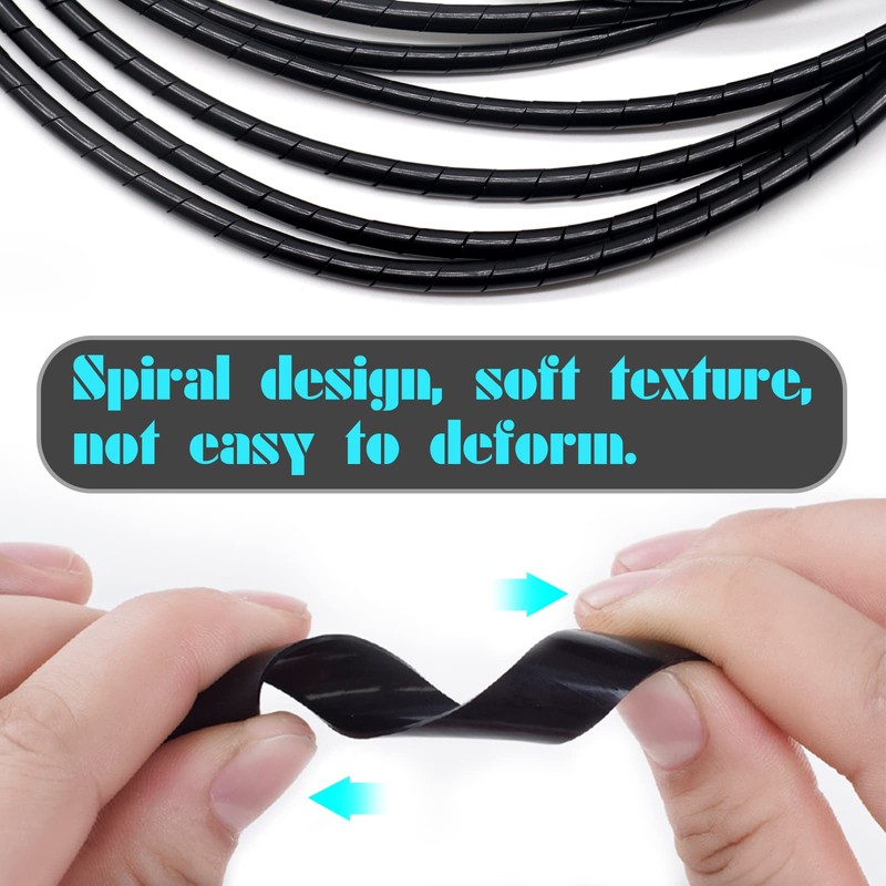 Spiral Cable Wrap WorthPlanet 4mm Polyethylene Spiral Wire Wrap Cord