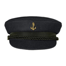 MADSea Elbsegler Premium Cloth with Motif Pin Anchor Gold Black Pin, black