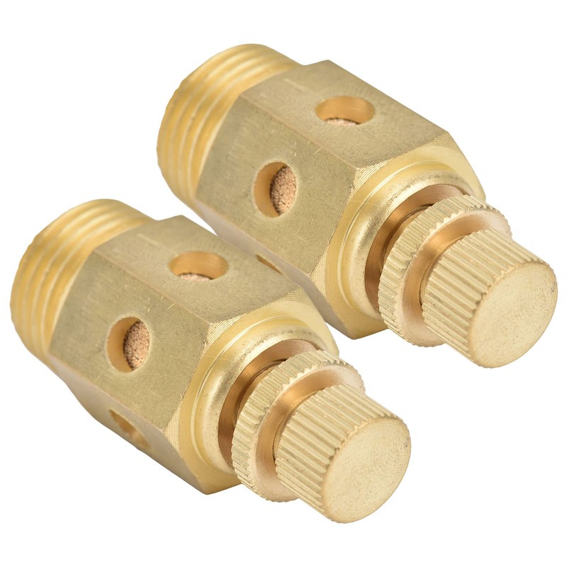 1/2in Pneumatic Muffler - Brass, Adjustable Throttle, Excellent Noise Reduction