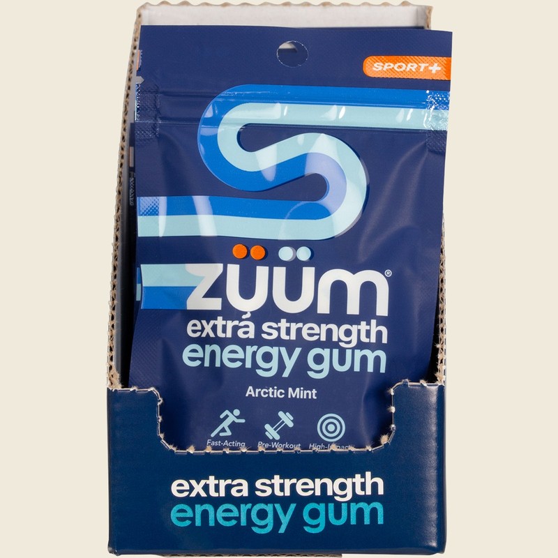 Zuum Energy Gum Extra Strength Sport Arctic Mint Hasta 16x10pcs