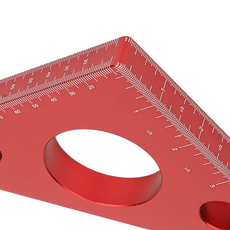 Aluminum Alloy Right Angle Ruler DIY Woodworking Triangle Ruler Measuring