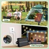 Skoiuc Solar String Lights Outdoor Waterproof with Remote & Timer,