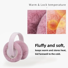 JIDIRIJI Ear Muffs For Winter Foldable Ear Warmers For Men And Women-Men's Earmuffs For Outdoor Skiing And running,Behind the Head Earmuffs Adjustable