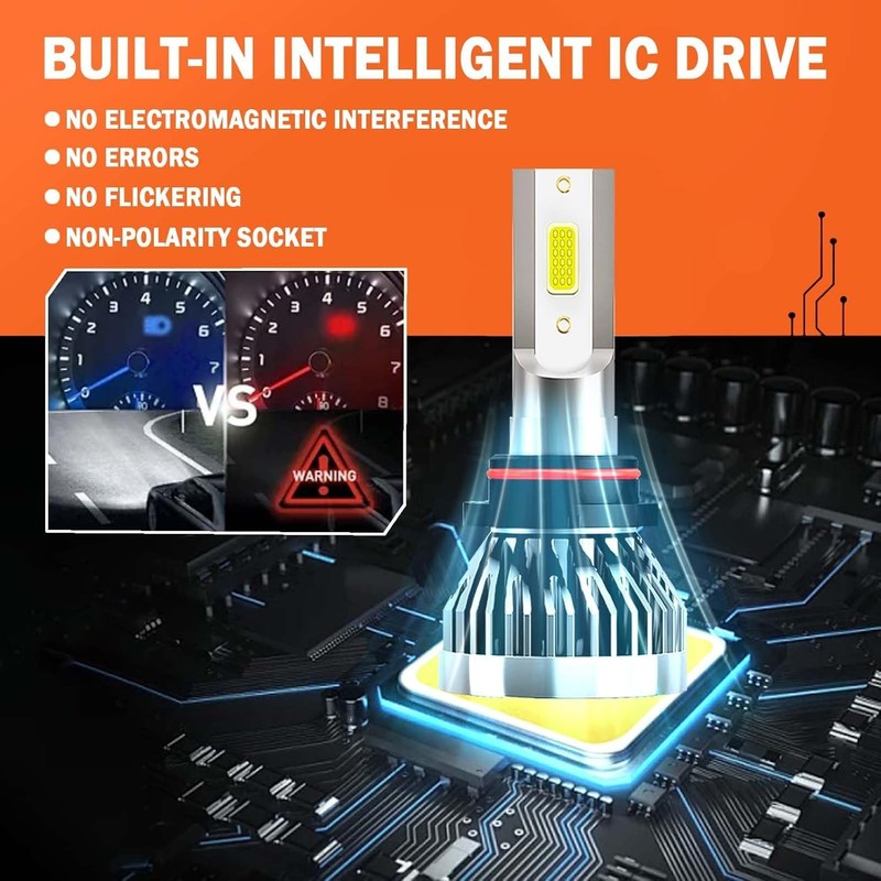 ZYRALUX Fit For Toyota Tundra 2000-2006 Bulbs, 9003 High Low