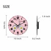 NOMEDOGYIM Bicycle Wall Clock Battery Operated Daisy Pink Background Wall