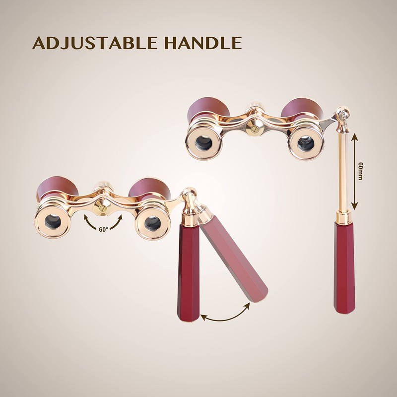 Yourelexit® Opera Glasses Binoculars Lorgnette Theater Optical Glasses Mini Compact
