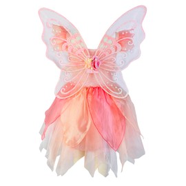 DJDLPARTY Pink Fairy dresses up costume set for Girls with Wing and headband (4 years)