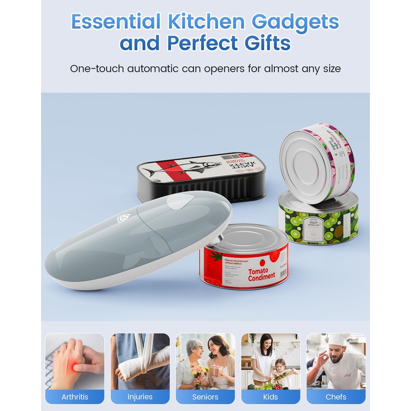 Akinguar Electric Can Opener, One Touch Automatic Can Opener, Electric,