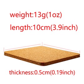 2PCS Cork Coasters for Drinks Absorbent Coaster 3.9 inch Square Simple Style Non-Slip Housewarming Gifts for New Home Present for Friends, Living Room Décor, Apartment Decoration