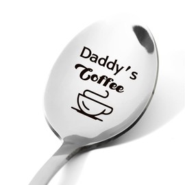 Dad's Coffee Spoon - Dad Gift - Coffee Spoon Engraved Motivational Present - Dad Coffee Lover Gift for Men Father Gifts Idea