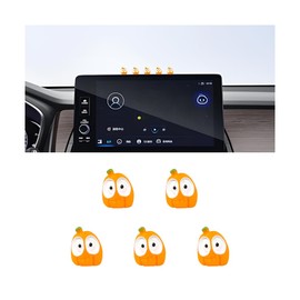 Zpana Car Cute Soot Sprites, 5PCS Anime Decor for Vehicle Rearview Mirror Dashboard, Funny Ornament Automotive Interior Decoration Accessories, Universal for SUVs, Trucks, RV (Pumpkin)