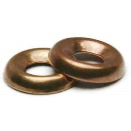 Finishing Cup Washer Silicon Bronze Countersunk Finishing Washers #6 (0.176 ID x 0.434 OD x 0.087 Thick) Qty 100