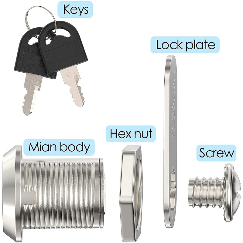 Letter Box Lock 20 mm Locker Lock with Key Furniture