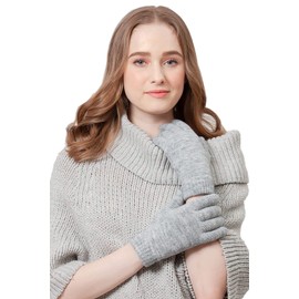 BYOS Winter Unisex Toasty Warm Plush Fleece Lined Knit Gloves in Solid & Glitter