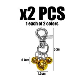 CHROMACRAFT 2 Pieces Pet Collar Bells, Pet Collar Decoration, Metal Bells, Pet Supplies, Pet Collar Accessories