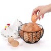 AVLA Chicken Egg Basket, Black Wire Egg Collection Baskes with