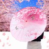 Women Handmade Umbrella Windproof Chinese Classical Dance Umbrella(Pink)
