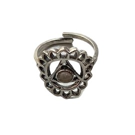 VIE Vishuddha Crystal Ring, Rose Quartz