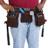 VEEKAY Brown Leather Tool Belt 11 Pocket Suede with 2-Inch
