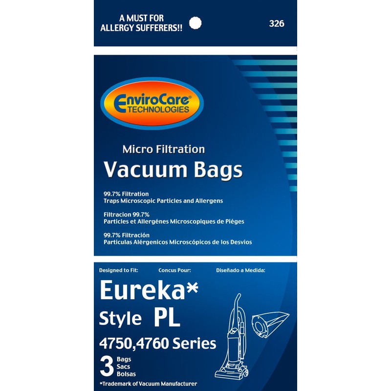 EnviroCare Replacement Vacuum Bags Designed to Fit Eureka Type PL