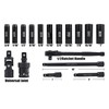 SEKETMAN 17PCS 1/2-Inch Drive Deep Impact Socket Set,SAE(3/8-1"),6 Point,CR-V steel,Includes