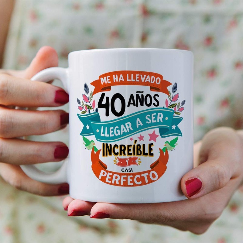 MUGFFINS Taza 40 Cumpleaños -"Me ha llevado 40 años llegar