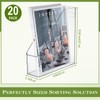 20 Pcs Clear Acrylic Magazine File Holder Plastic Desk Organizer