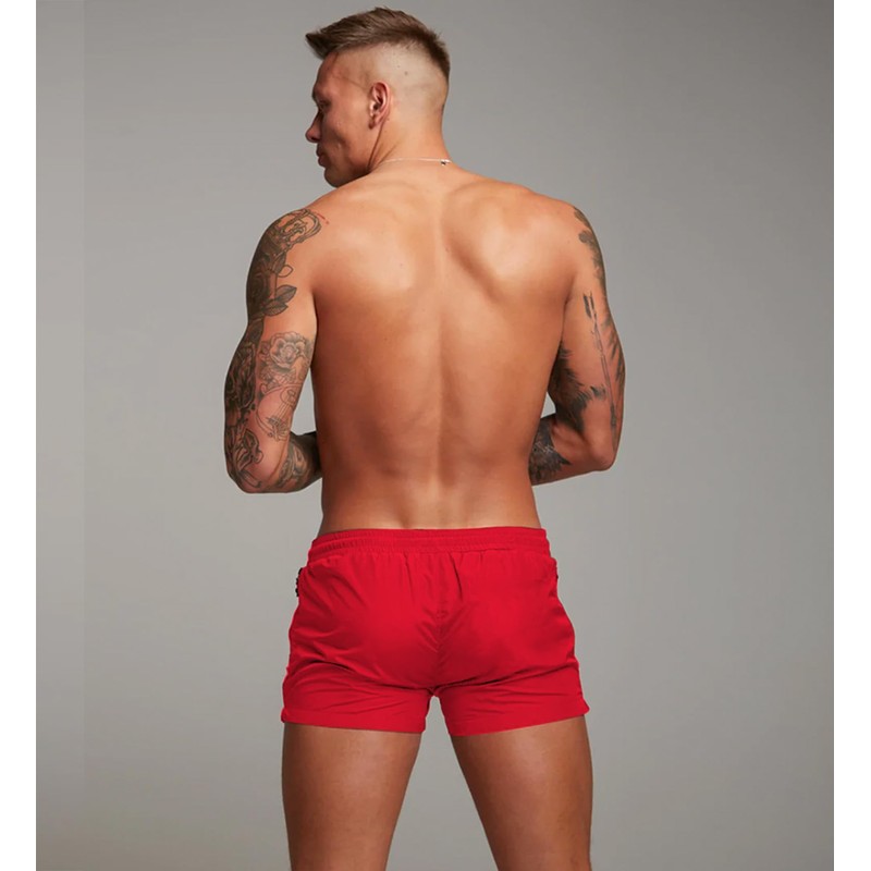 Mens Swim Trunks Quick Dry Swimwear Zipper Pockets, Swim Shorts