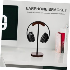 OSALADI Solid Wood Headphone Stand Wireless Earnuds Gaming Headphone Rgb Stand Headphone Holder for Desk The Ear Earbuds Headphone Hook Wireless Earphones Wooden
