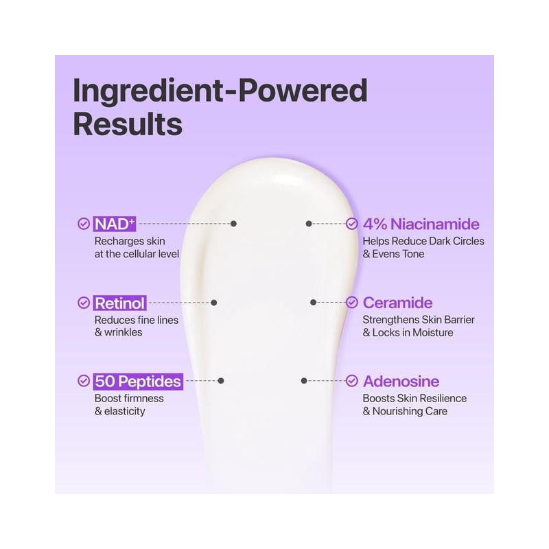Crema para ojos numbuzin No.9 NAD+, rejuvenecedora y reafirmante con