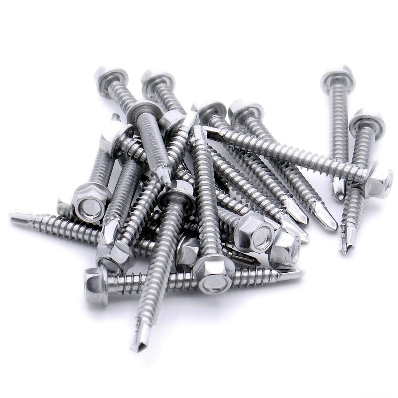 No.8 x 1.3 (4.2mm x 32mm) Hex Self-Drilling Screw (Flanged)