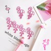 100PCS Flamingo Paper Clips, Pink Flamingo Shaped Paperclips, Metal Bookmark