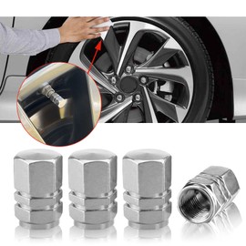 Unbranded 4X Silver Aluminum Metal Wheel / Tire Valve Stem Air Caps for HondaOdyssey