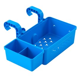 Nuenen Pool Storage Basket Set Including Plastic Pool Basket Pool Drink Holder Multifunctional Pool Accessories for Above Ground Pool Swimming Pool Above Ground Frame Pool Bath (Blue)