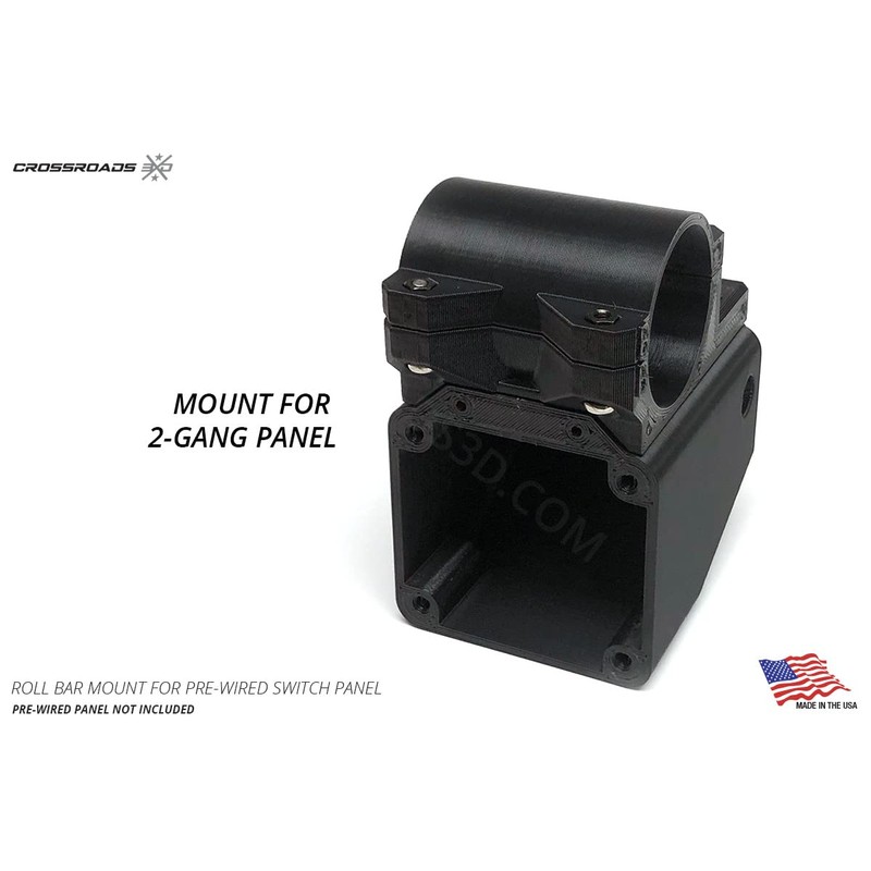 Crossroads 3D Roll Bar Mount for 2-Gang Pre-Wired Switch Panel