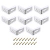 sourcing map 8 Pcs 90 Degree Plastic Corner Braces, 28x17.5x28mm