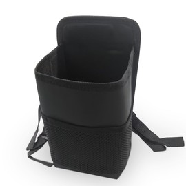 ZIMISI 2-in-1 Large Cup Holder, 80 oz Waterproof Car Seat Cup Holder with Mesh Pocket, Car Water Bottle Holder Bag, Vehicle Seat Side Storage Hanging Bag for Bottles & Big Drinks (1PC)